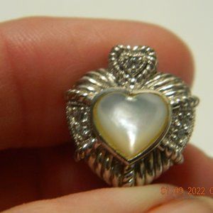 Judith Ripka mother of pearl earrings